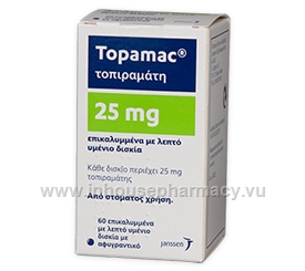 Topamax (Topiramate 25mg) 60 Tablets/Pack (Turkish)