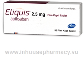 Eliquis (Apixaban 2.5mg) 56 Tablets/Pack (Turkish)