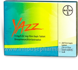 Yazz (Drospirenone and Ethinyloestradiol 3mg/20mcg) 28 Tablets/Pack (Turkish)