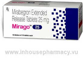 Mirago (Mirabegron 25mg) 100 Tablets/Pack