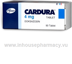 Cardura (Doxazosin mesylate 4mg) 90 Tablets/Pack (Turkish)