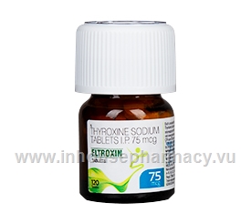 Eltroxin (Thyroxine Sodium 75mcg) 120 Tablets/Bottle
