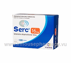 Serc (Betahistine 16mg) 100 Tablets/Pack