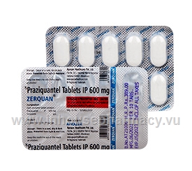 Zerquan (Praziquantel 600mg) 10 Tablets/Strip